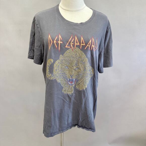 Abercrombie & Fitch Def Leppard Boyfriend Band Tee Size Large - Picture 1 of 16